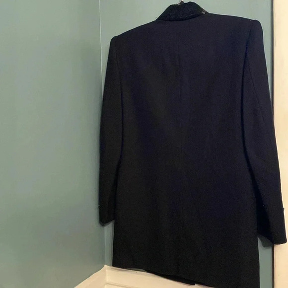 Eleanor P Brenner vintage black blazer - women’s L - wool/silk - beaded - Picture 6 of 8
